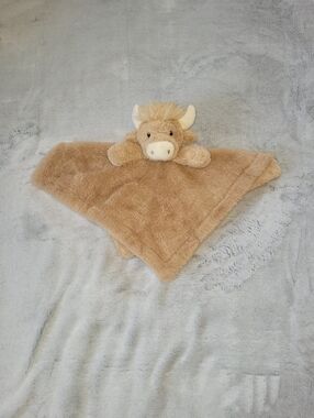 Brown Cow Lovey Security Blanket Bull Longhorn Plush Minky Replacement Plushie